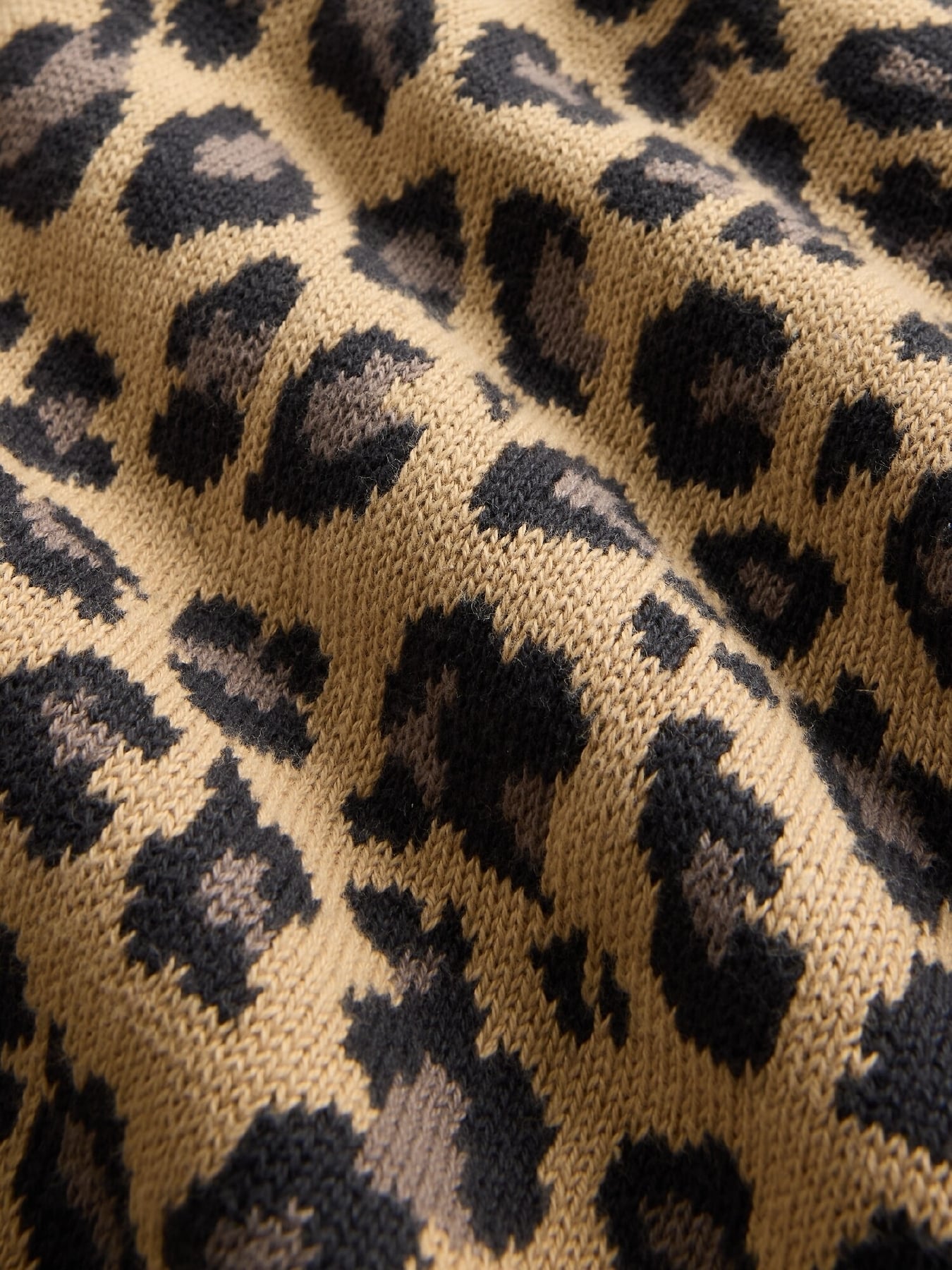 (K) Свитер свободного кроя с V-образным вырезом (детский) GAP, CHEETAH_BROWN — фото 3