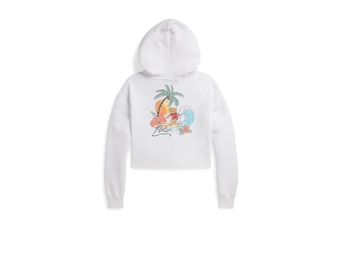 Худи Polo Bear Terry Boxy Full Zip Hoodie Polo Ralph Lauren Kids, White — фото 2