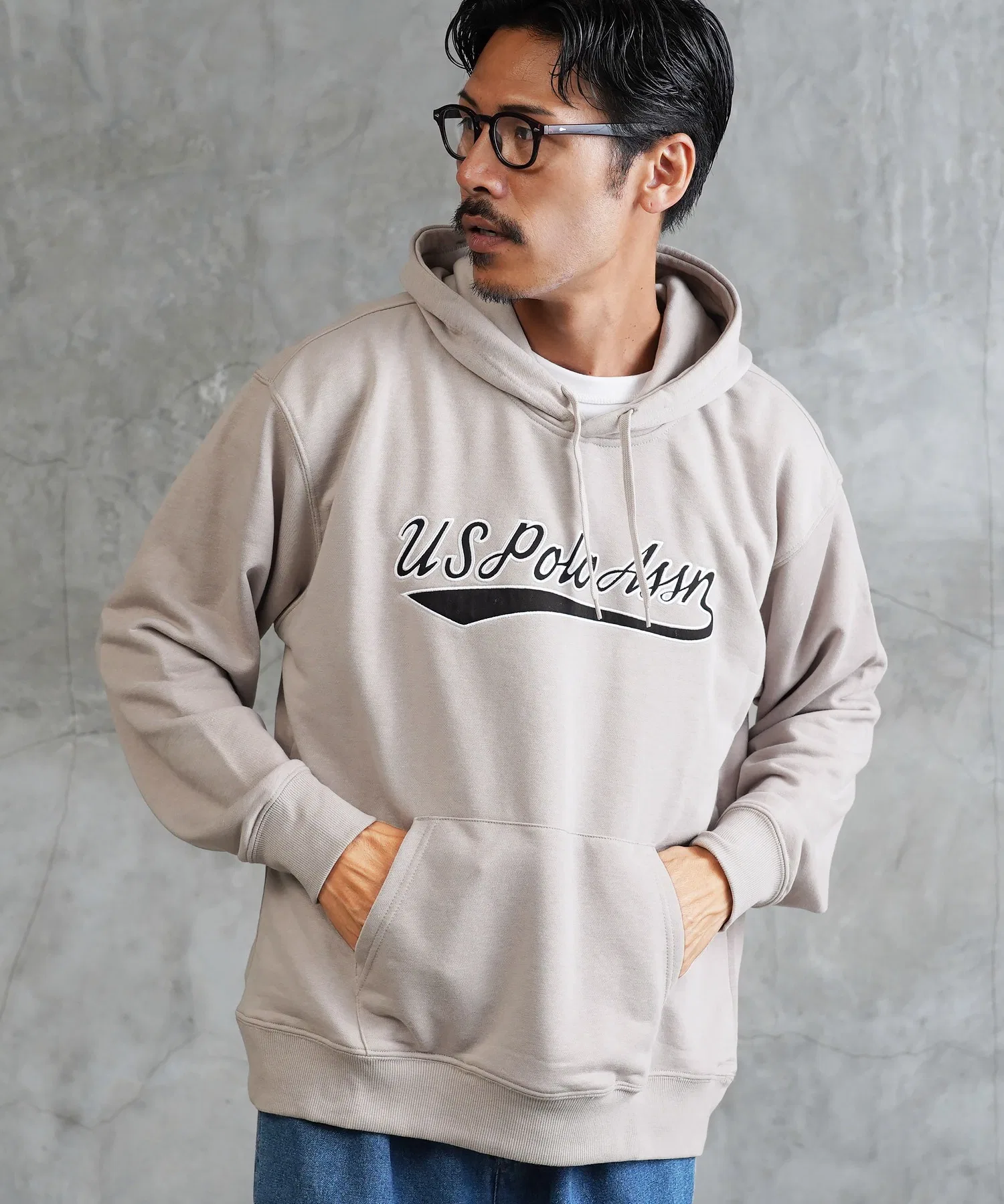 US.POLO ASSN. / Эксклюзивная флисовая толстовка с капюшоном от бренда U.S. Polo Assn.