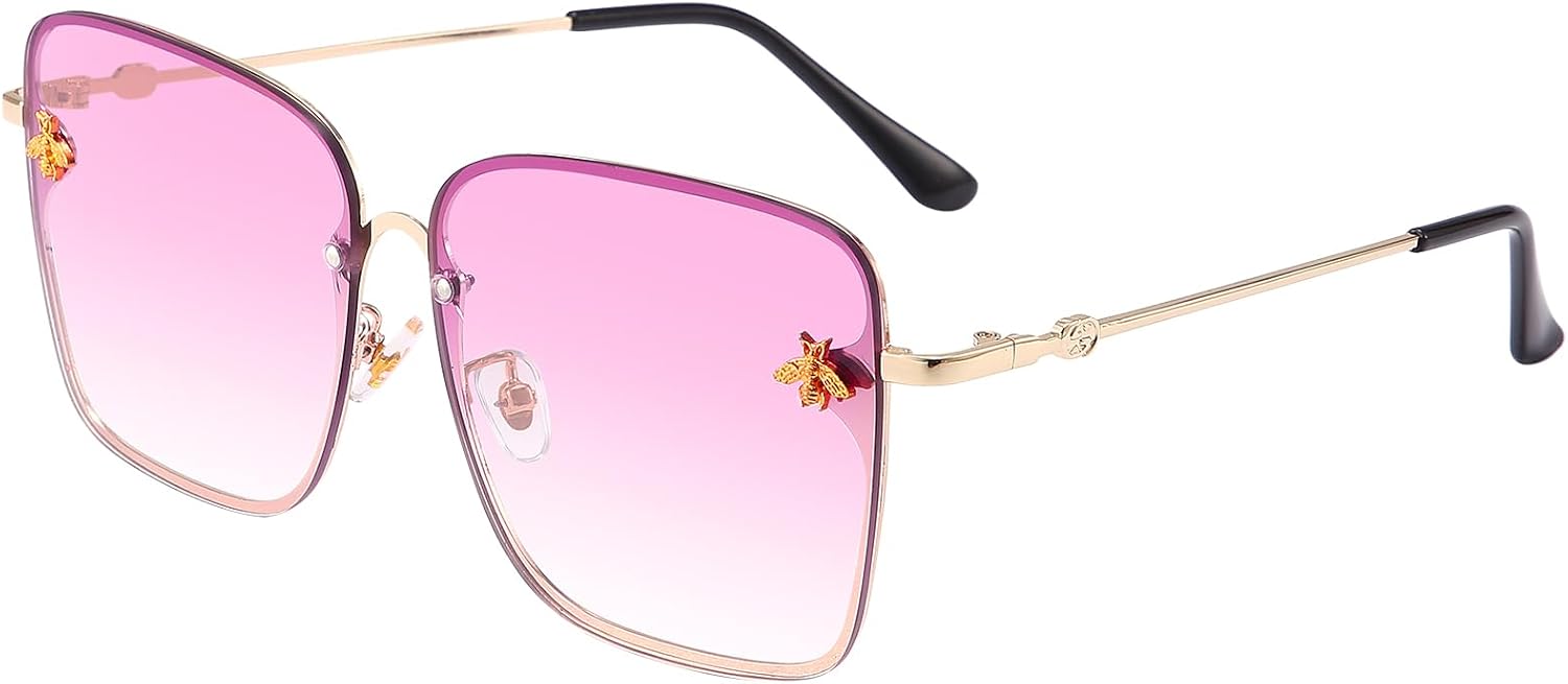 

Модные солнцезащитные очки Dollger увеличенного квадратного размера для женщин, градиентные линзы, большая металлическая оправа, ретро-розовые солнцезащитные очки с защитой UV400, A5:gradient Purple