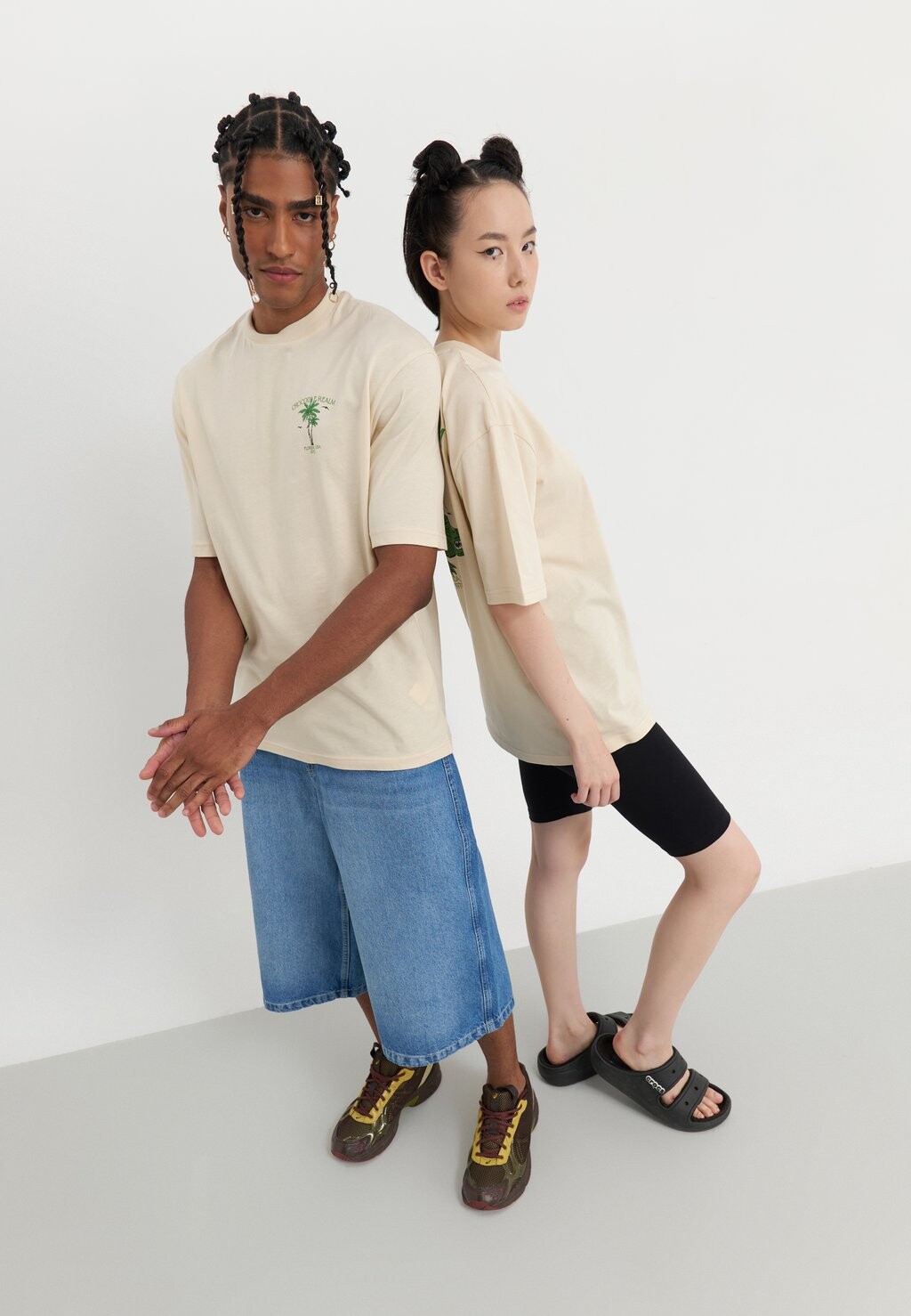 

Футболка с принтом UNISEX YOURTURN, кремовый