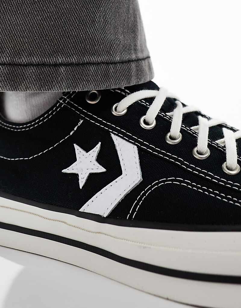 Converse – Star Player 76 Ox – Черная спортивная обувь — фото 4
