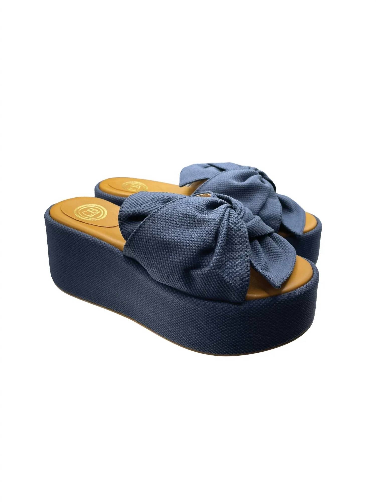 Женские балетки Italia Wedge в морском цвете Camilla Benedetti Designs, Marine