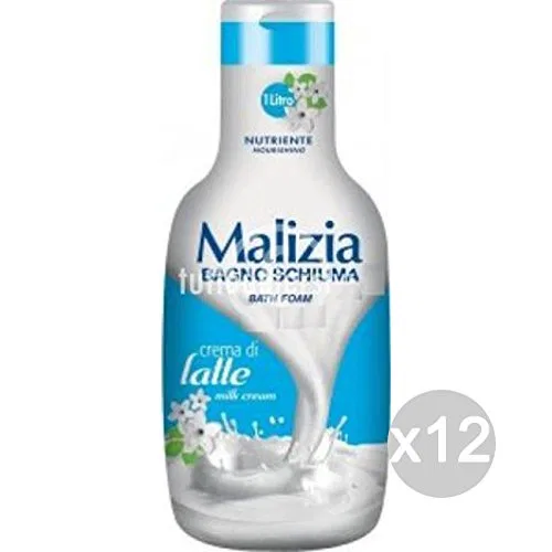 Набор гелей для душа «Milk Care» от Malizia, 12 шт. по 1 литру Malizia
