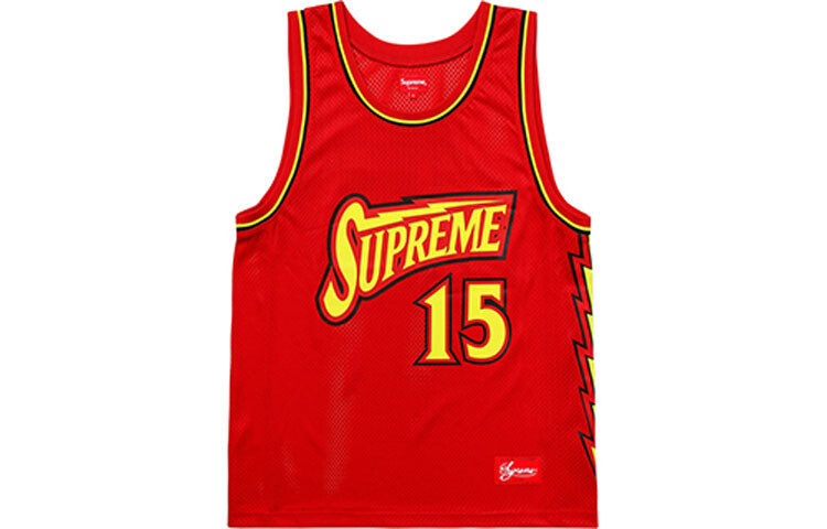 

Майка Supreme Basketball, красный / желтый