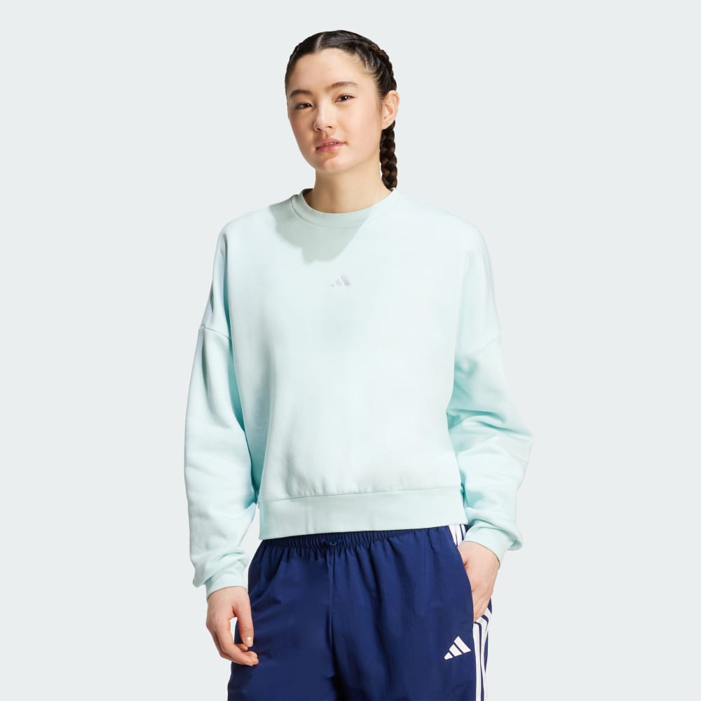 

Толстовка Adidas Essentials Small Logo Feelcozy Sweatshirt, цвет Halo Mint/White