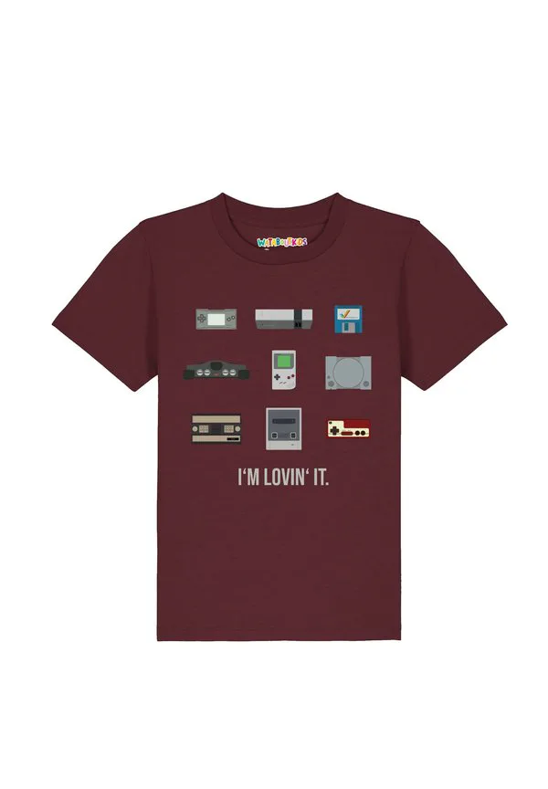 Футболка с принтом видеоигр Watapparel, Burgundy