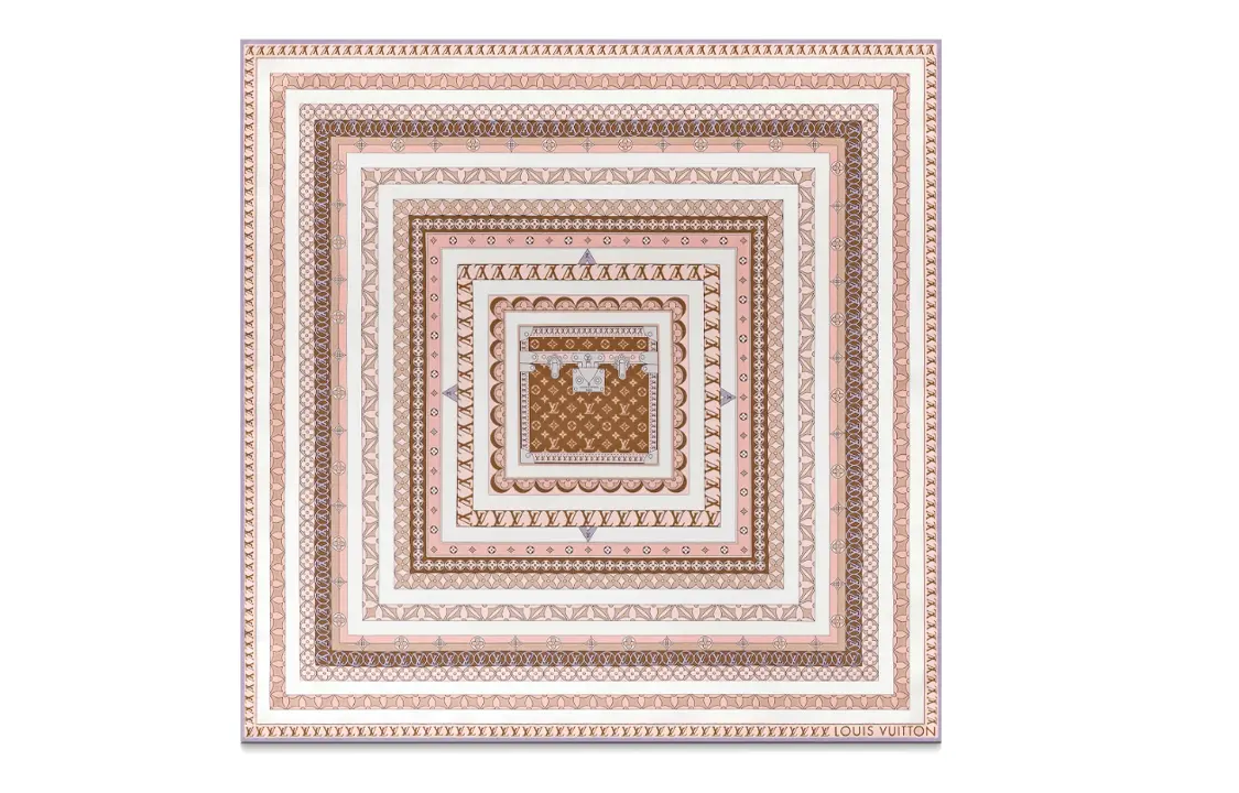 

Шелковый шарф розовый LOUIS VUITTON