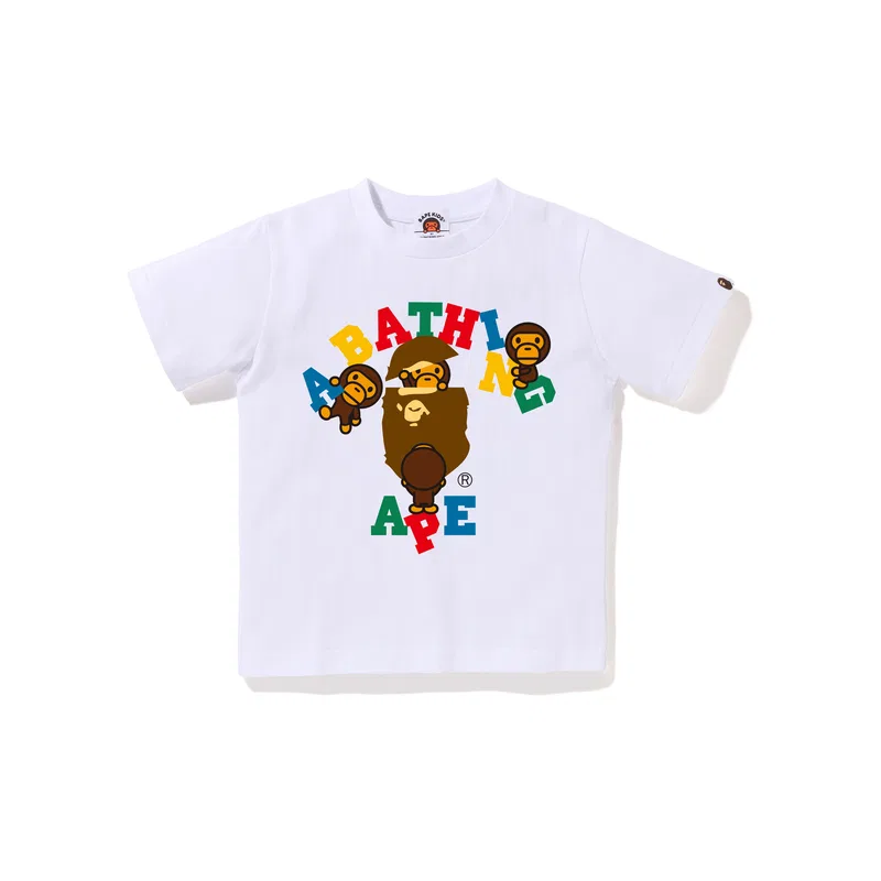 Футболка Pre School A BATHING APE черная — фото 4