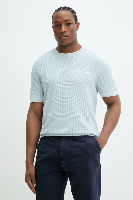 

Хлопковая футболка Guess Jeans, синий