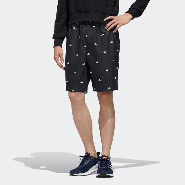 Шорты m short gen aop logo printing sports shorts black Adidas, черный — фото 3