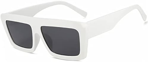 

Солнцезащитные очки в стиле ретро 2027 года, увеличенного размера, для женщин, прямоугольные, для мужчин и женщин, водительские очки, защита от УФ-излучения UV400 MTZJH, C6-whitegrey