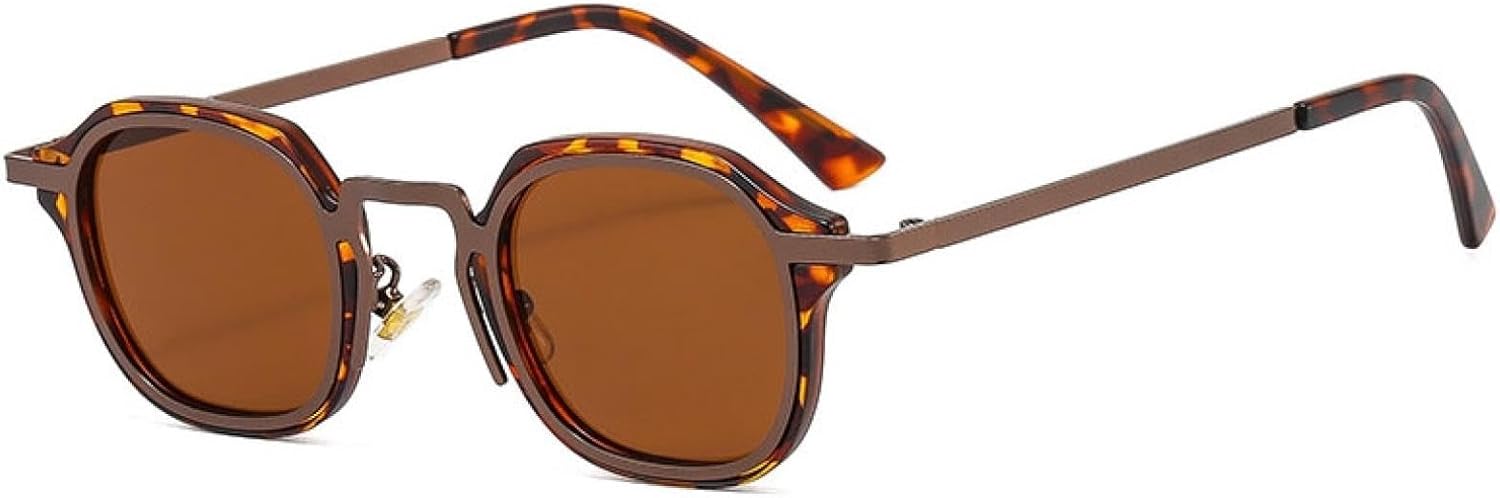 

Солнцезащитные очки с защитой от УФ-излучения UV400 | Металлический панк, маленькая оправа | Линзы конфетных цветов, для занятий спортом на открытом воздухе и вождения DSVIGF, Leopard Tea