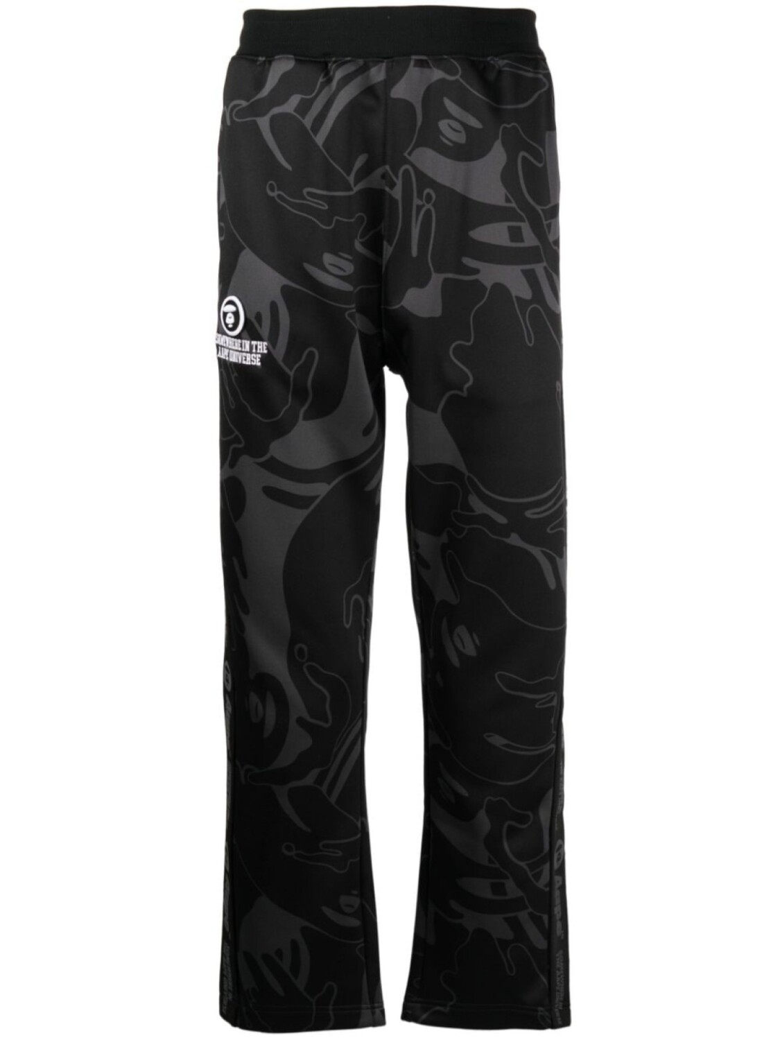 

Брюки с графичным принтом и логотипом AAPE BY *A BATHING APE, черный