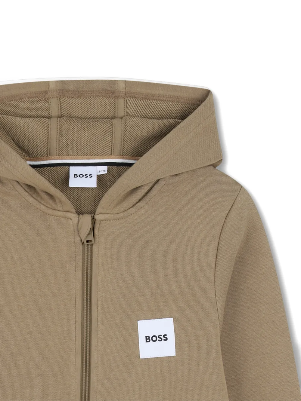 Худи на молнии Boss Kidswear, коричневый — фото 3