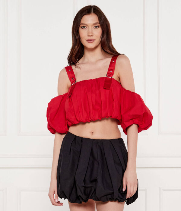 

Футболка Рауль Cropped fit Pinko, красный