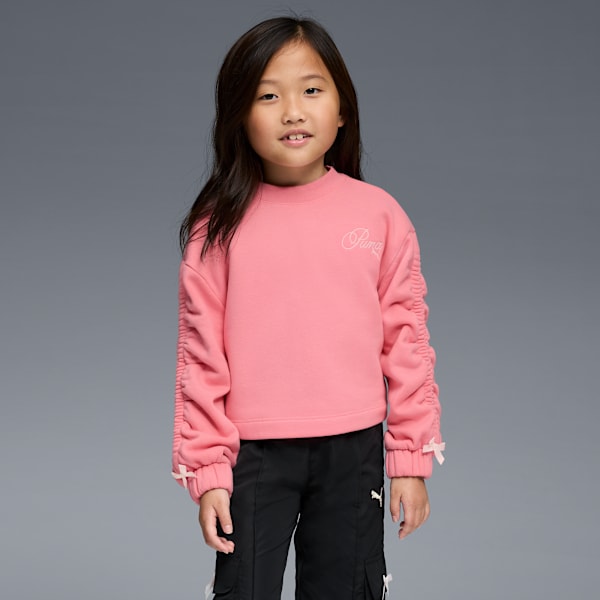 

Толстовка с круглым вырезом из флиса для больших детей Bow Society Puma, розовый