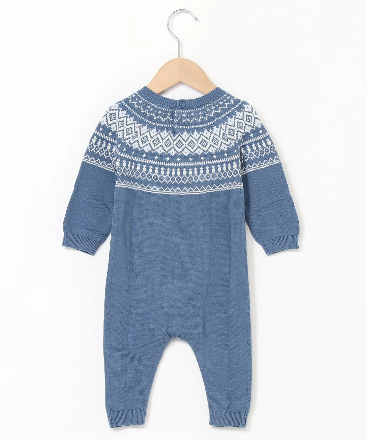 (K) Вязаный комбинезон в стиле Fair Isle (для малышей) GAP, BAINBRIDGE_BLUE — фото 4