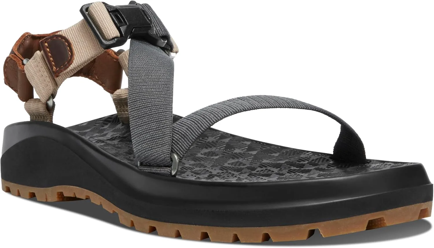 Сандалии Danner Wallowa Textile - мужские легкие сандалии для активного отдыха, обеспечивающие комфорт и долговечность, идеально подходят для походов и повседневной носки, коричневый — фото 3