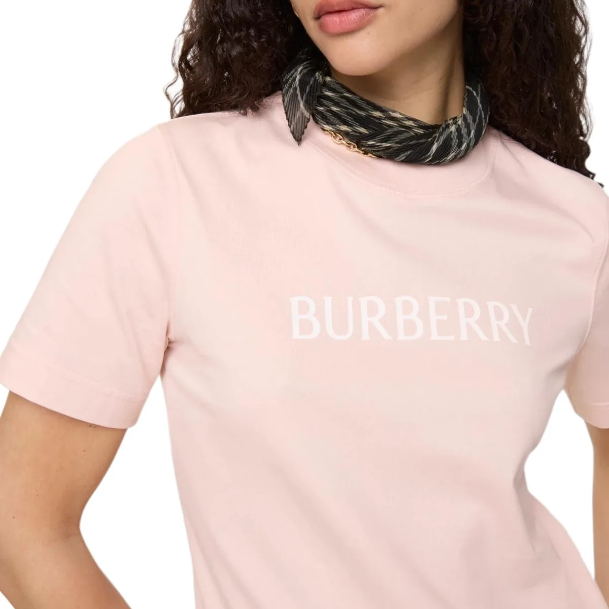 Футболка Burberry из хлопка, Bouquet Pink — фото 4