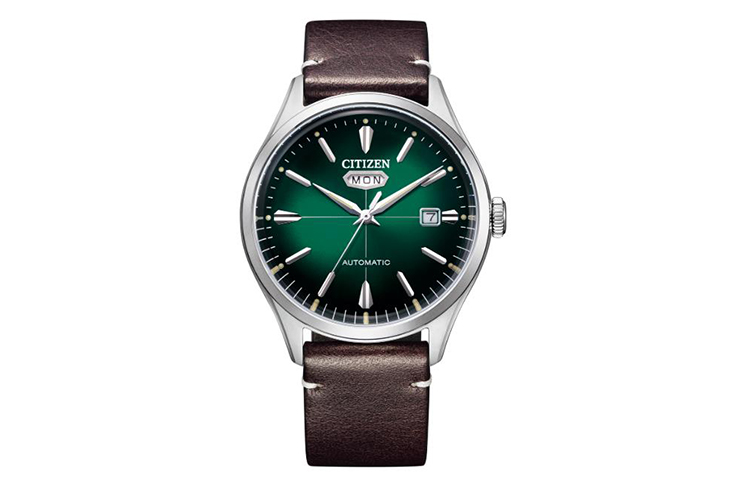 

CITIZEN Часы Mechanical Movement Cowhide Strap Japanese / Korean Watch Men's Watch Green Dial, Green