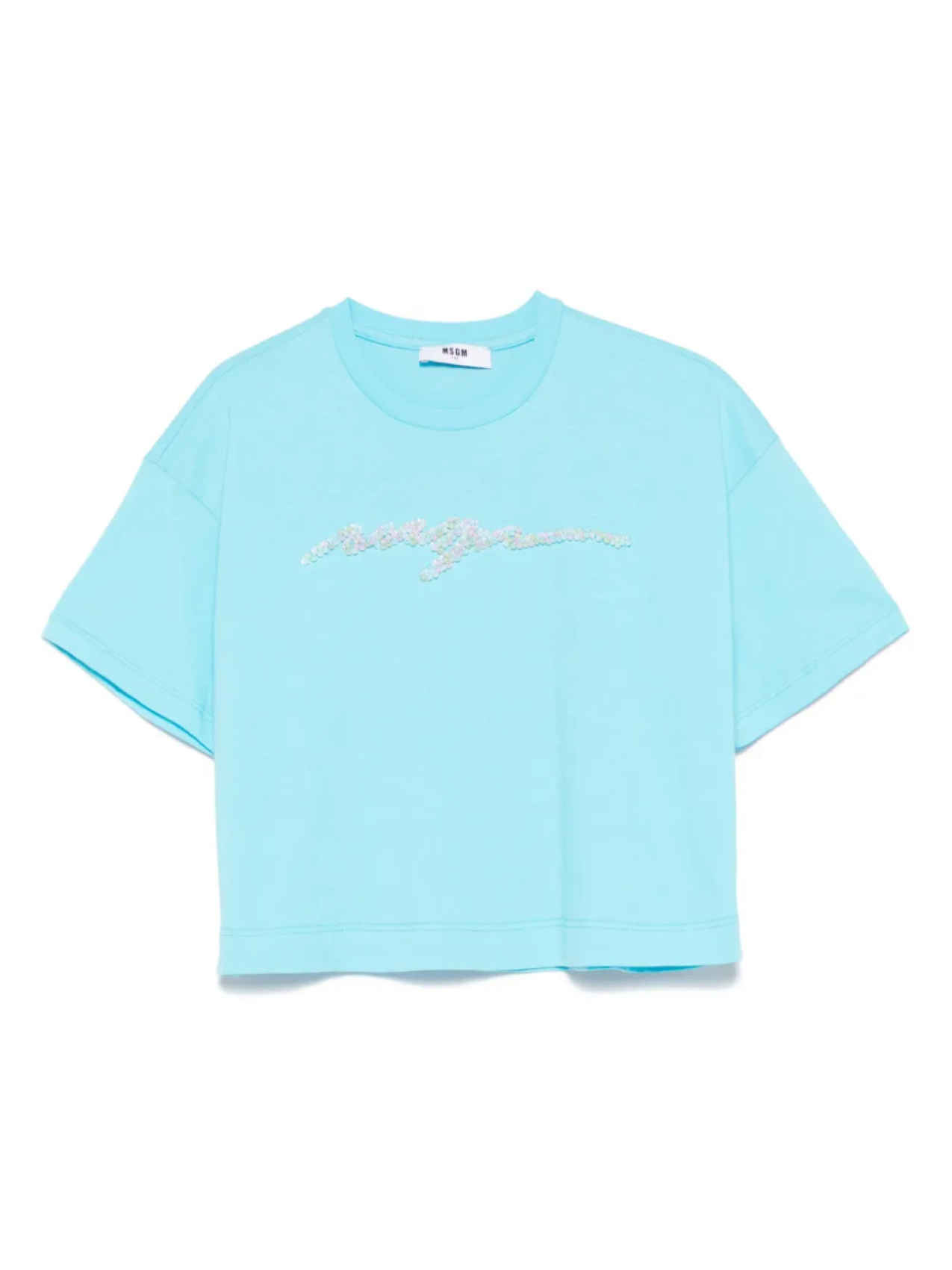 

Футболка с логотипом MSGM Kids, синий