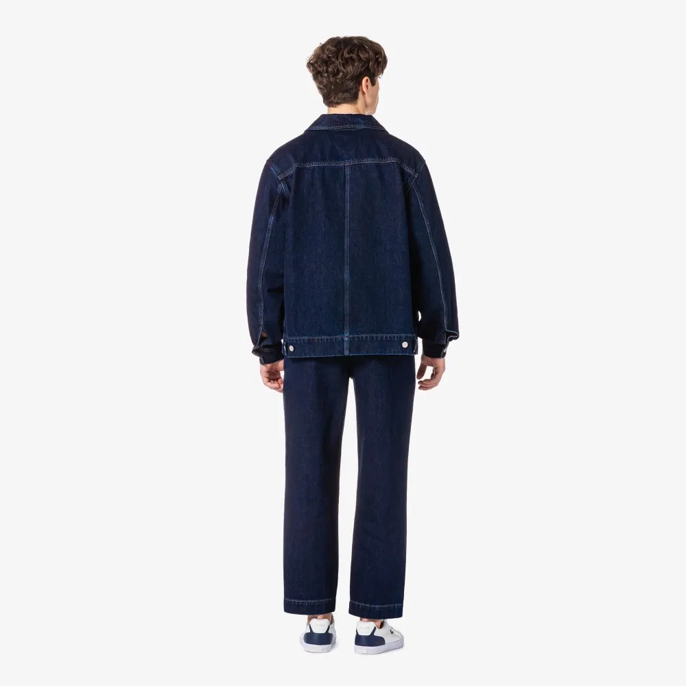 Мужские джинсы Lacoste JP свободного кроя, тёмно-синие — фото 3