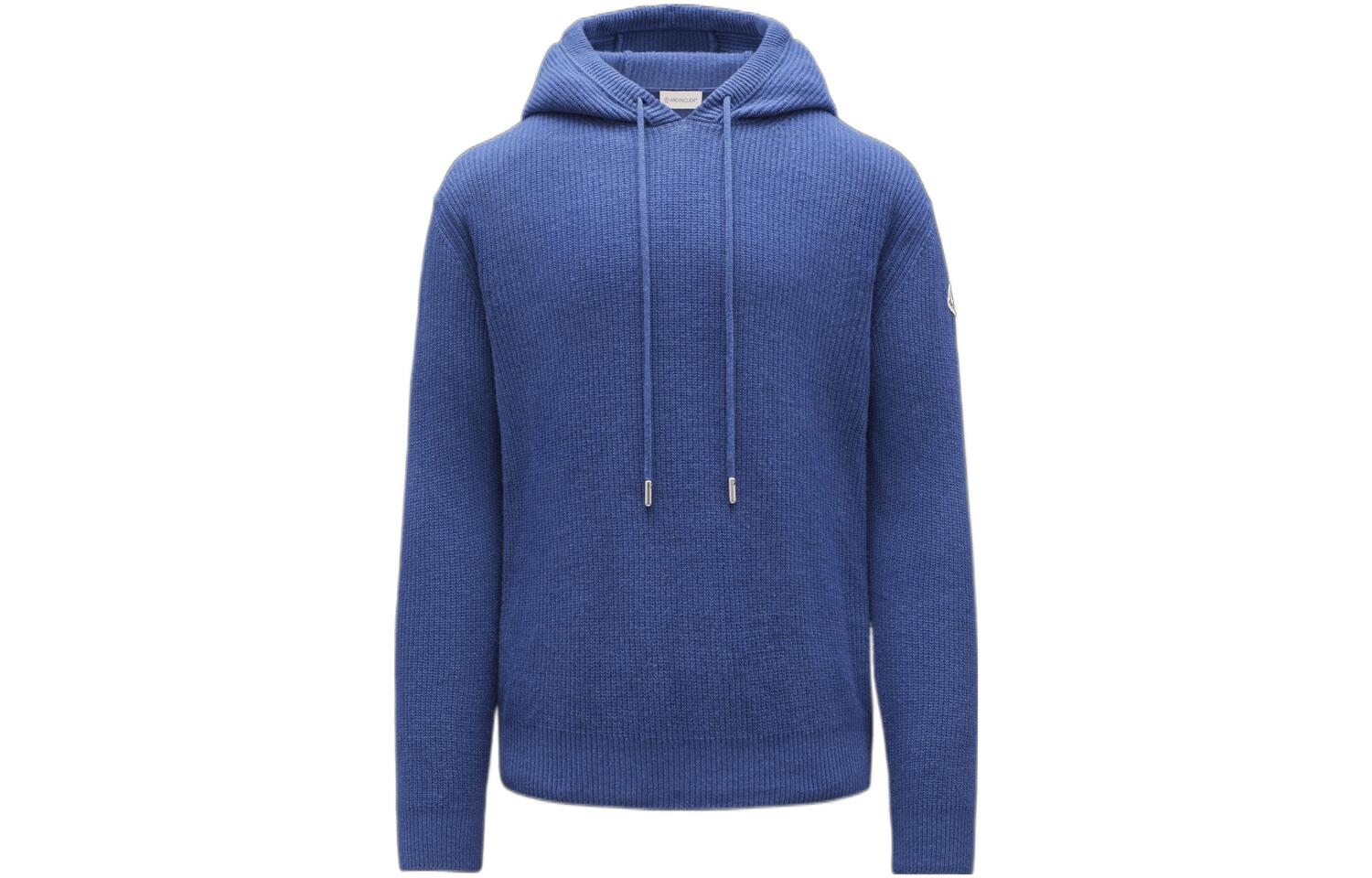 

Шерстяной худи с кашемиром Moncler, синий