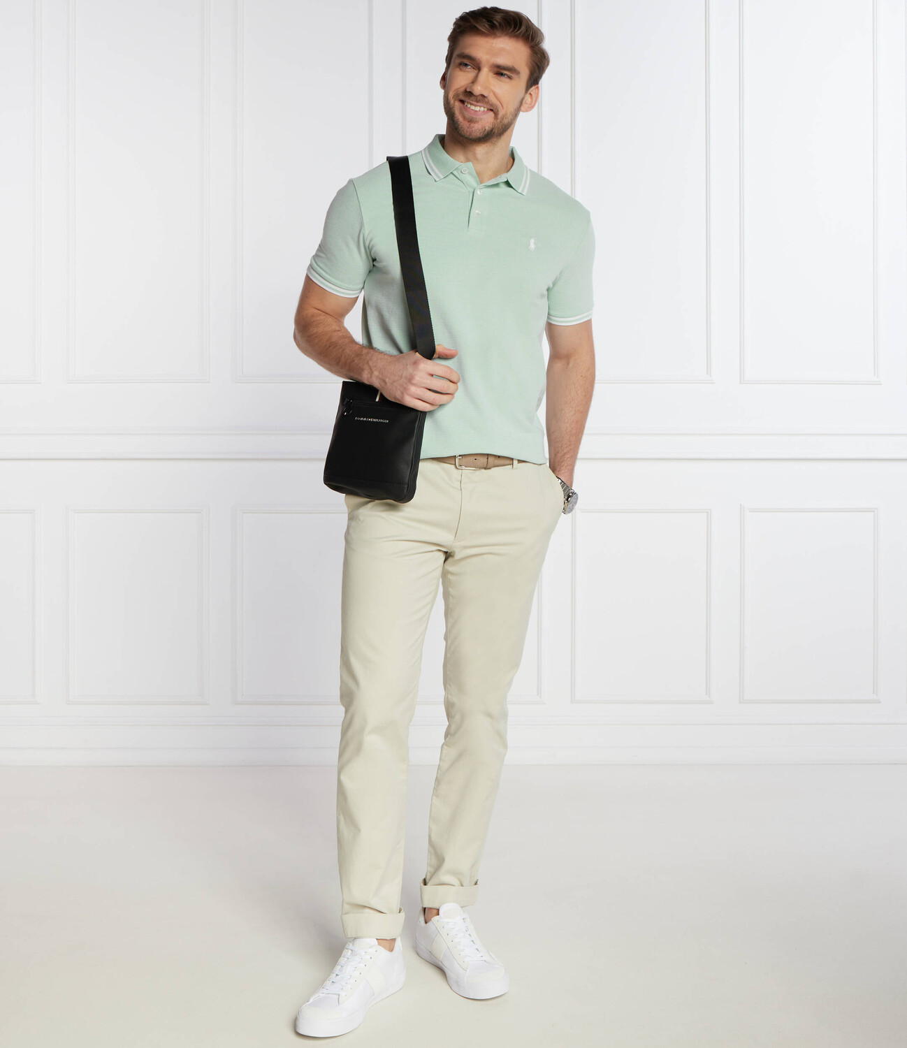 Поло POLO RALPH LAUREN Regular Fit, зеленый — фото 2