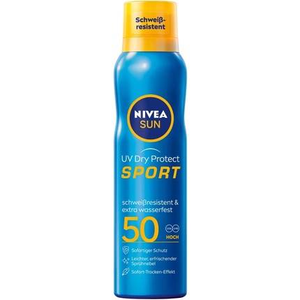 NIVEA Sun UV Dry Protect Sport Солнцезащитный спрей SPF 50 200 мл