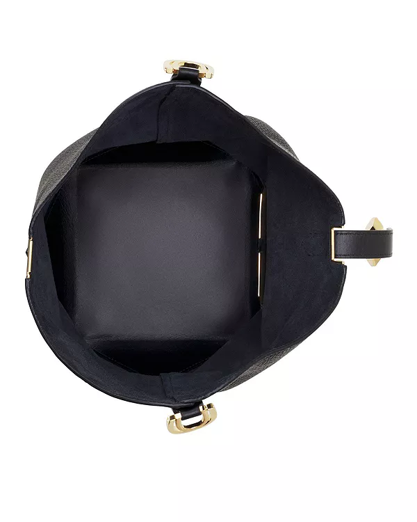 Сумка-Ведро среднего размера Catch by Lanvin из кожи Lanvin, черный — фото 2