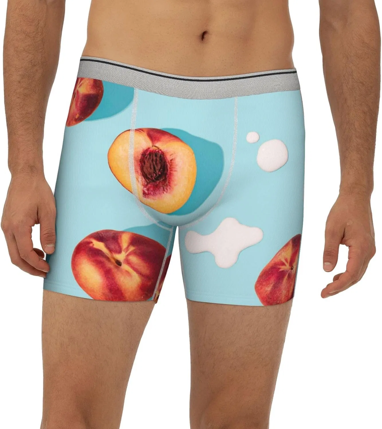 Трусы боксеры, Men'S Long Leg Boxer Briefs, Light Grey — фото 2