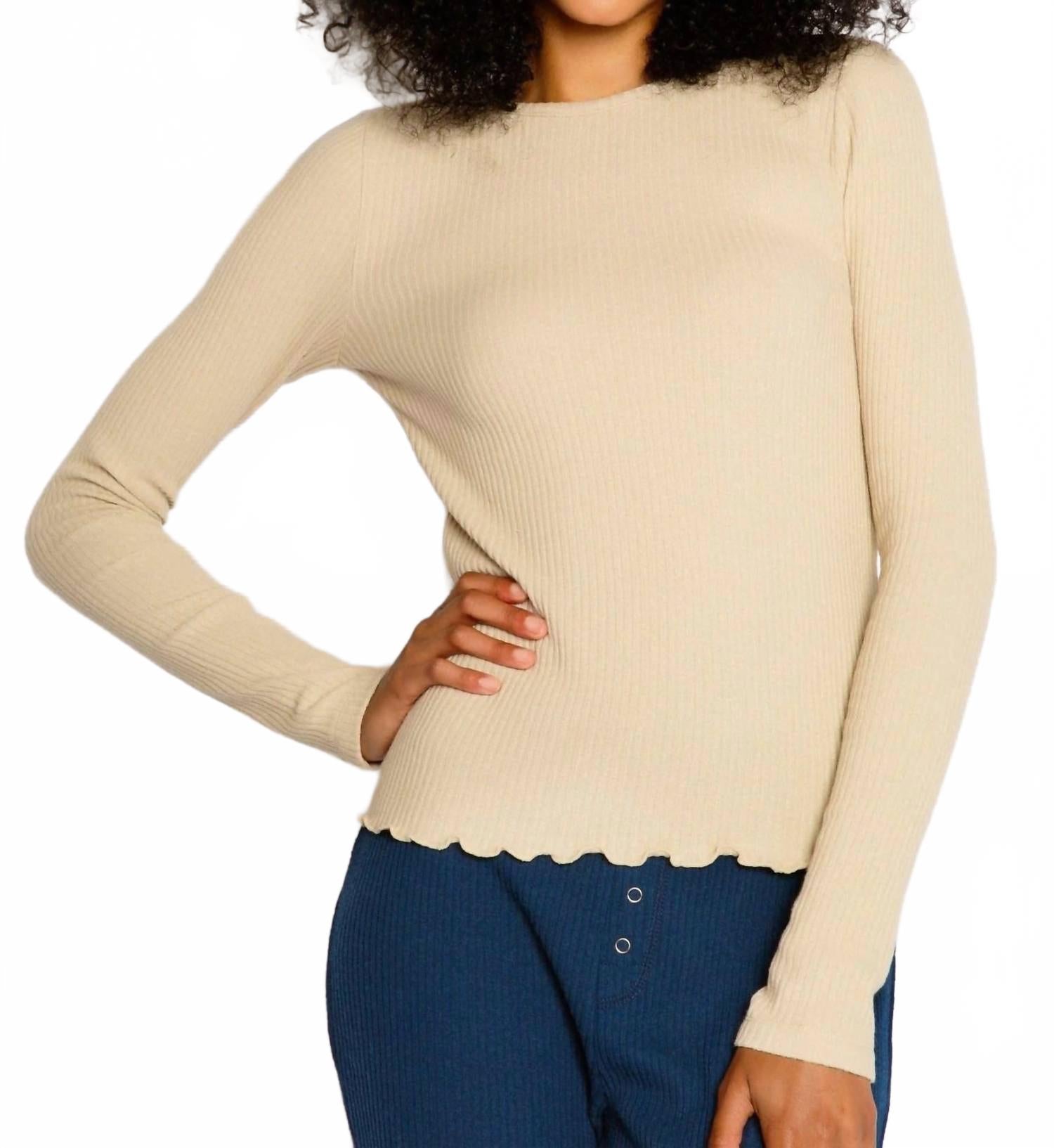 

Пижамный комплект Reloved Rib шорты Pajama Set в цвете «овсянка» PJ Salvage, oatmeal