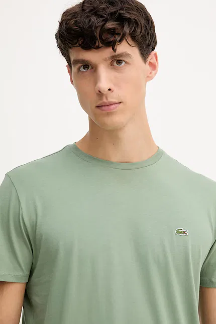 Футболка хлопковая Lacoste, зеленый — фото 4