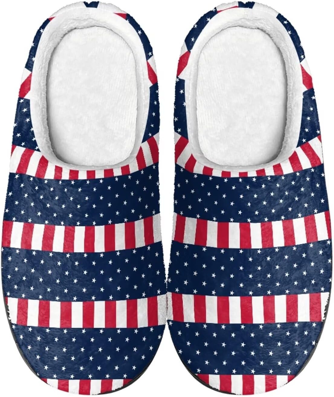 

Унисекс домашние тапочки Howilath с принтом флага страны, из фланели, с мягкой пушистой подкладкой, теплые хлопковые тапочки, The Usa Flag