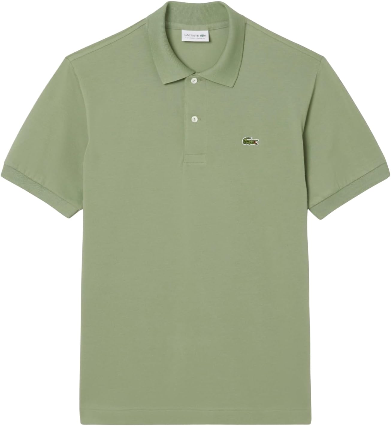 Мужская поло Lacoste Classic Fit L.12.12 из легкого пике, Thyme — фото 4