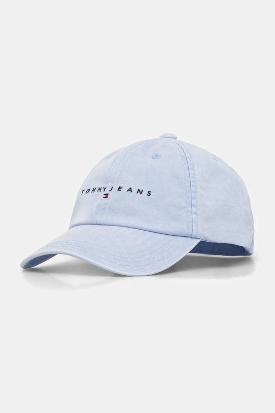 

Хлопковая кепка с козырьком Tommy Jeans, синий