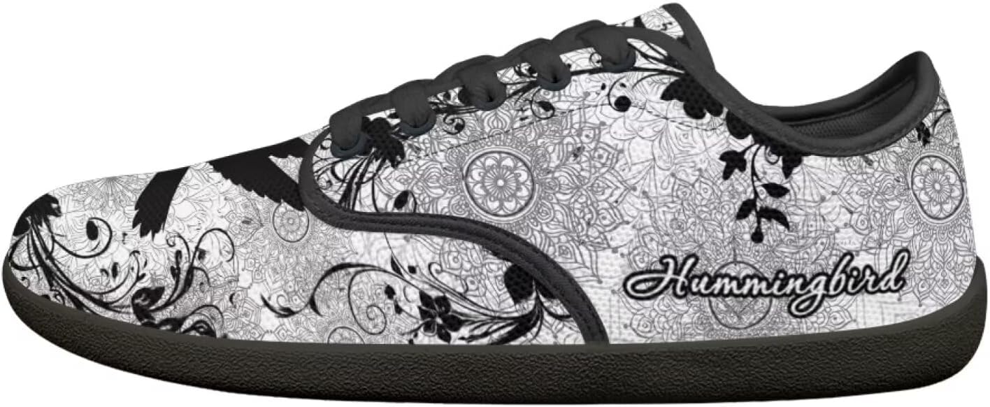 

Мужские кроссовки для ходьбы с широкой пяткой, с нулевым перепадом подошвы, дышащие сетчатые босоножки для мужчин и женщин Pointodoor, Hummingbird Boho Mandala