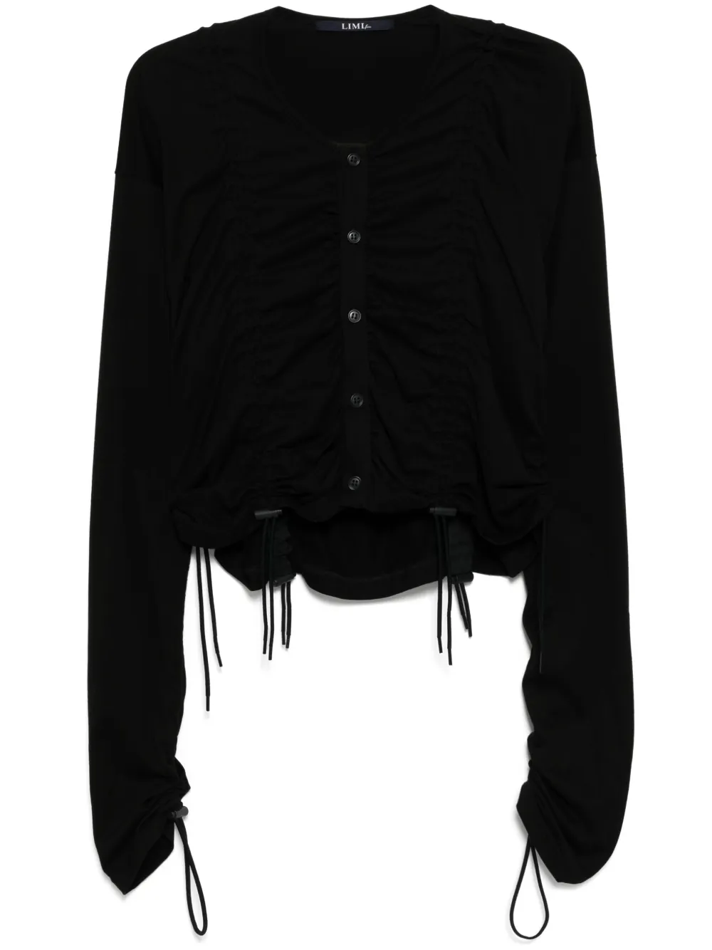

Кардиган с эластичным поясом Yohji Yamamoto, черный