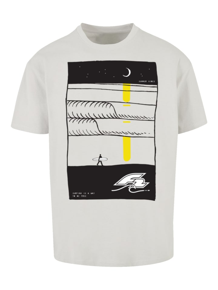 

Футболка большого размера F2 Be Free Surfer Style Summer цвета светло-асфальтового цвета f2