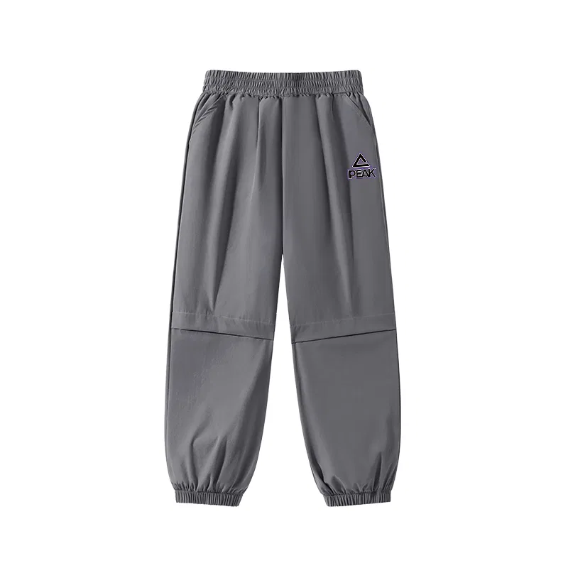 Детские быстросохнущие штаны PEAK Iron Gray/PK Purple Black Silicone K