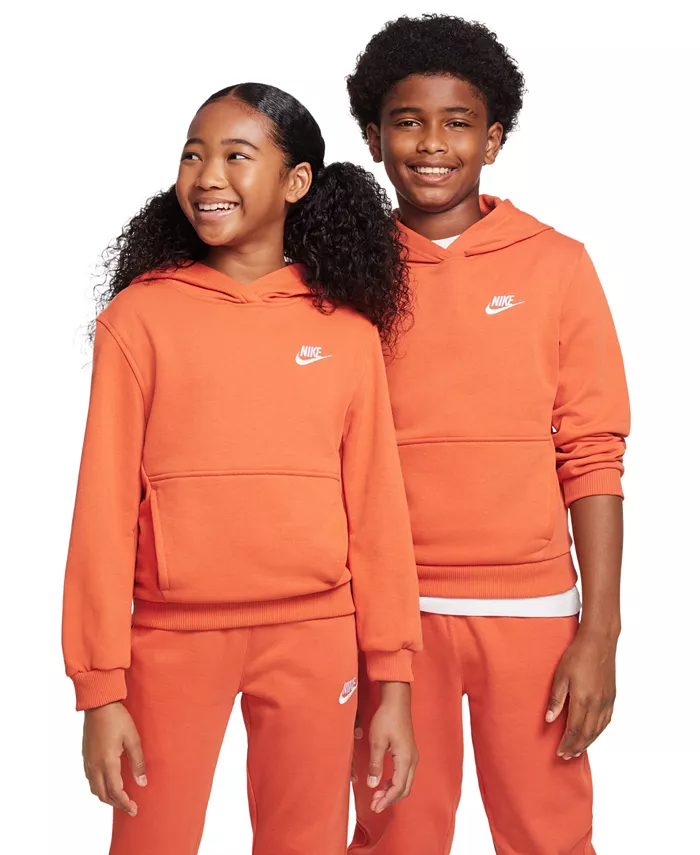 

Спортивный флисовый худи с капюшоном Big Kids Club Nike, синий