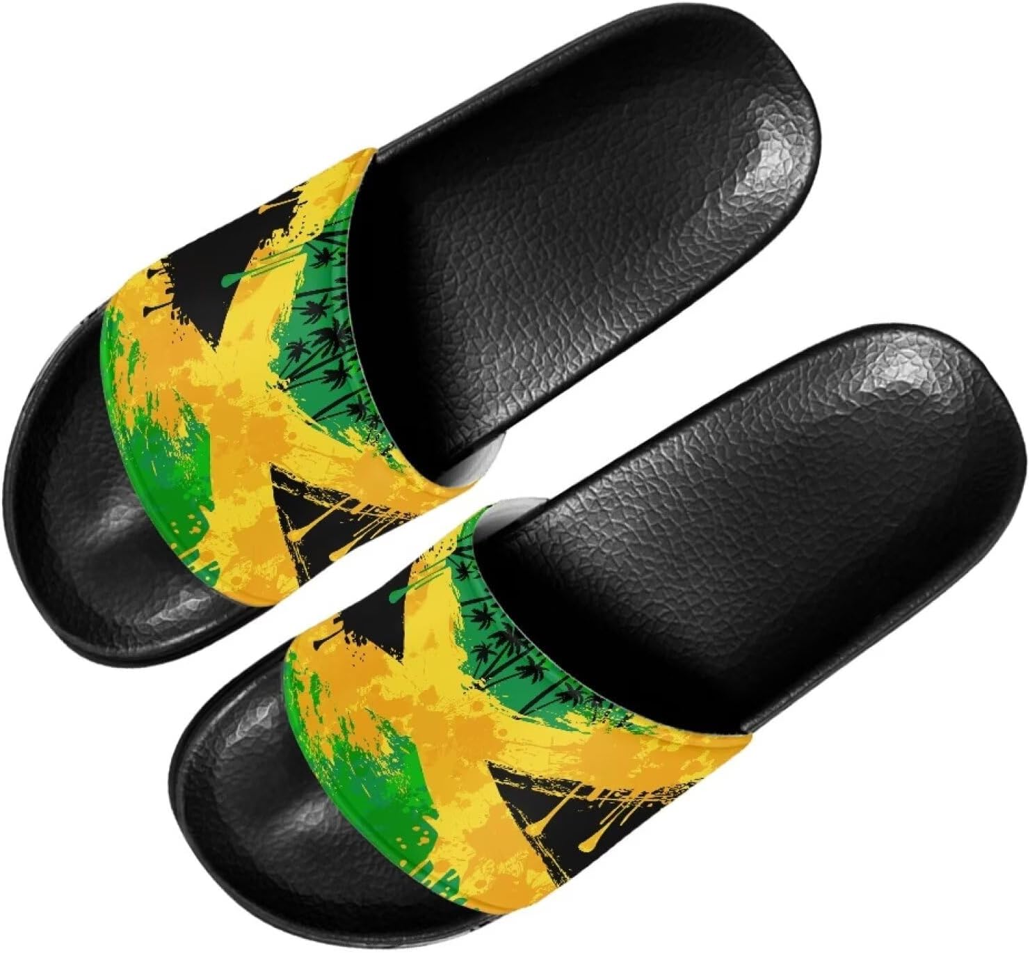 

Женские мягкие нескользящие сандалии Forchrinse, плоские шлепанцы для пляжа, бассейна, душа и дома, Jamaican Flag