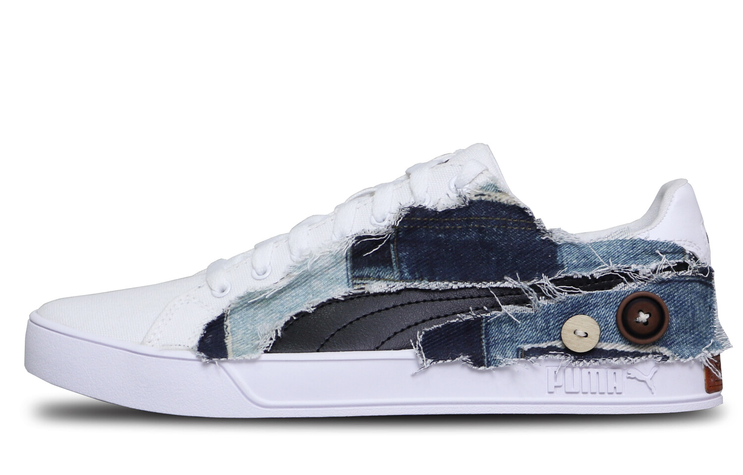 

Кроссовки Puma Smash Vulc Skateboarding Shoes Unisex Low-top White/Blue, белый