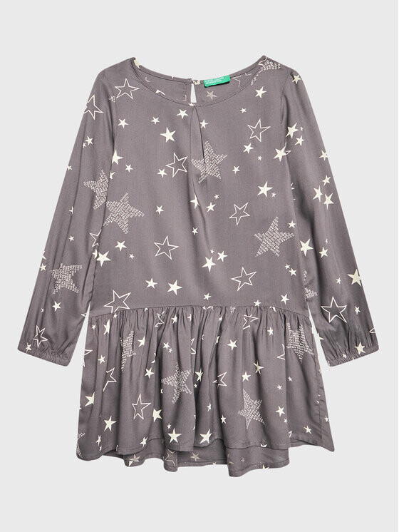 

Платье на каждый день свободного кроя United Colors Of Benetton, серый