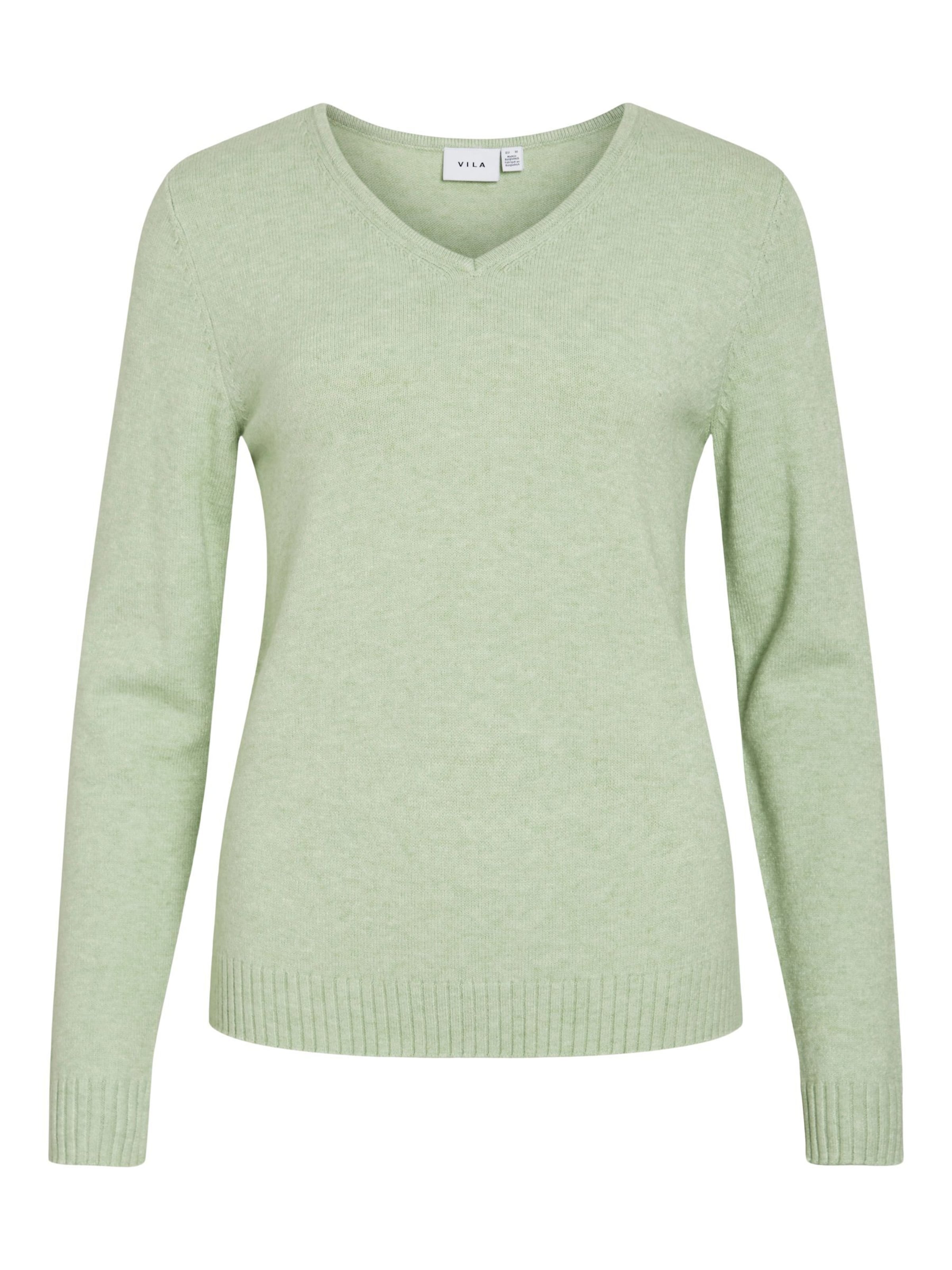 

VILA Свитер 'VIRIL' в светло-зеленом цвете