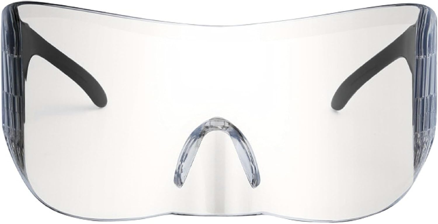 

Большие солнцезащитные очки в стиле Y2k для женщин, тренд 2024 года, панк-очки, солнцезащитные очки для мужчин, дизайнерские очки-щитки в стиле 2000-х mincl, Clear Silver