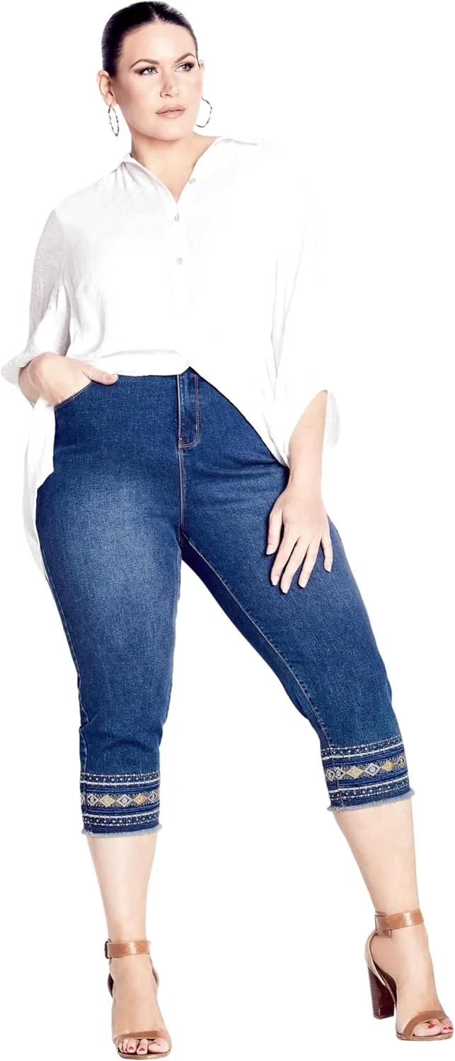 

Женские джинсы Avenue Plus Size с деталью Lola