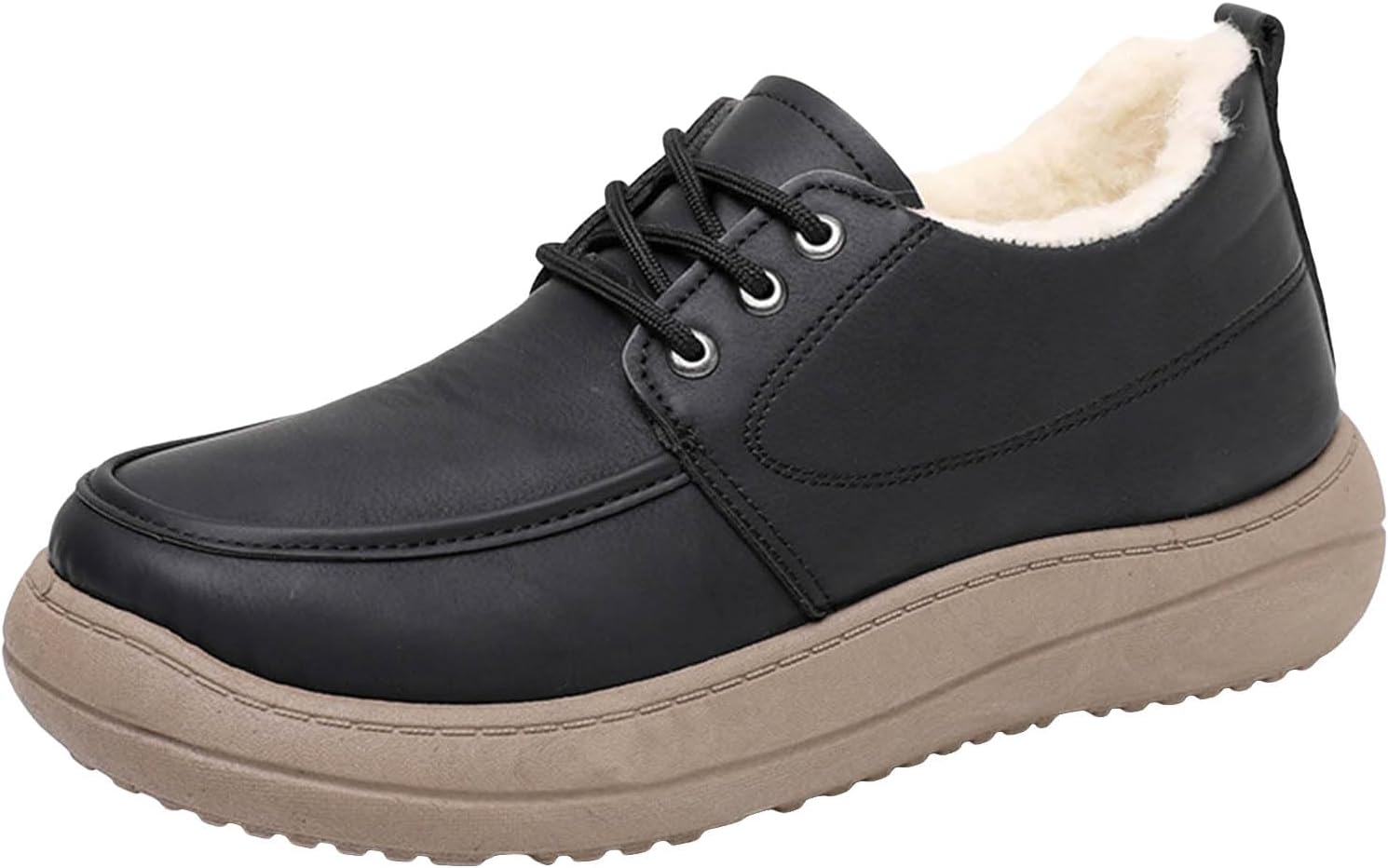 

Мужские зимние теплые хлопковые ботинки IWIHMIV с противоскользящей подошвой, мягкой зимой, комфортные повседневные ботинки до щиколотки, черный