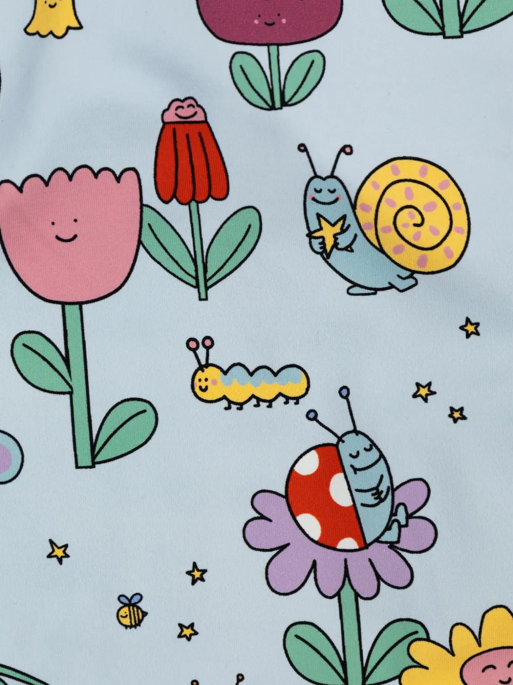 Купальник с оборками и графическим принтом Stella Mccartney Kids, синий — фото 4